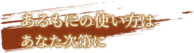 あるもにの使い方はあなた次第に